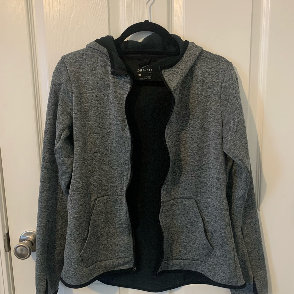 Gray Dri-fit Nike Zip-Up Jacket